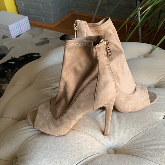 peep-toe booties. - Picture 1 of 2